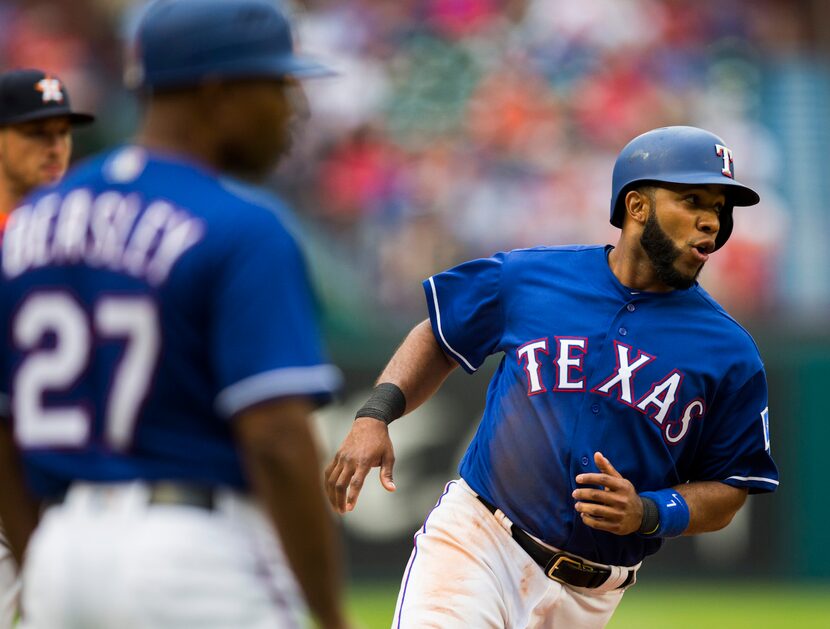 Elvis Andrus (1) . (Ashley Landis/The Dallas Morning News)