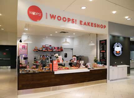 Woops! Bakeshop in Dallas is on the bottom floor of the Galleria. It looks right at the ice...
