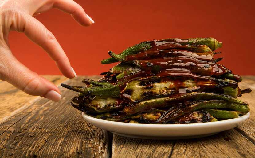 Charred Gochujang Okra 