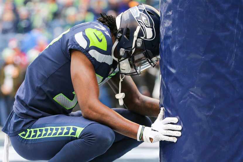 SEATTLE, WA - DECEMBER 30: Tre Flowers #37 of the Seattle Seahawks before the game against...