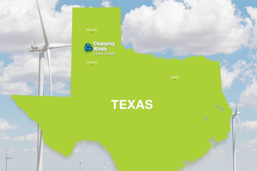 The Changing Winds electrical generation plant is between Lubbock and Amarillo in West Texas.