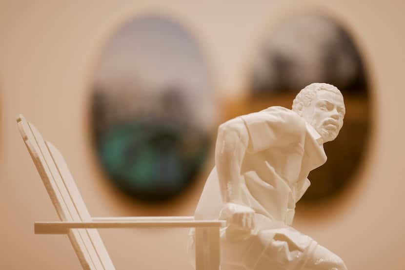 Hugh Hayden’s piece “American Dream” is 3-D printed and modeled after "The Freedman."...