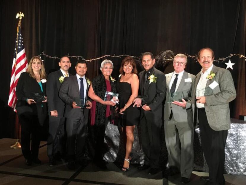 
Some of the award recipients at the annual Irving Hispanic Chamber’s Awards Banquet at the...
