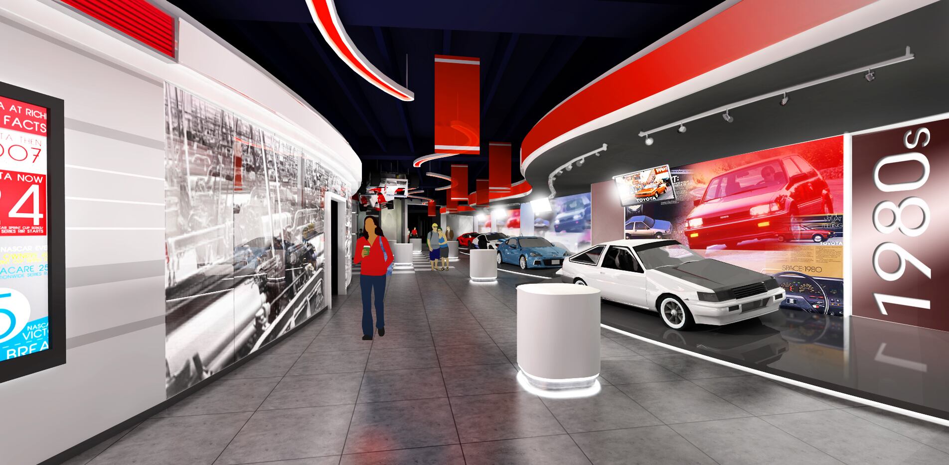 Toyota Experience Center, shown in a rendering, will open to the public in 2019 at Toyota's...