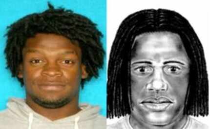  A photo of Tarrant from 2013 and the sketch released after the 2014 attack.