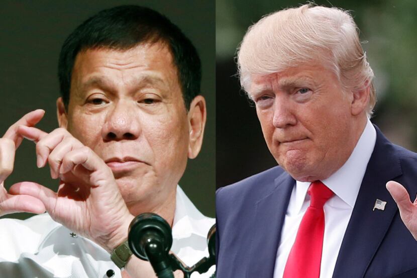In this combination of file photos, from left to right: Philippine President Rodrigo Duterte...