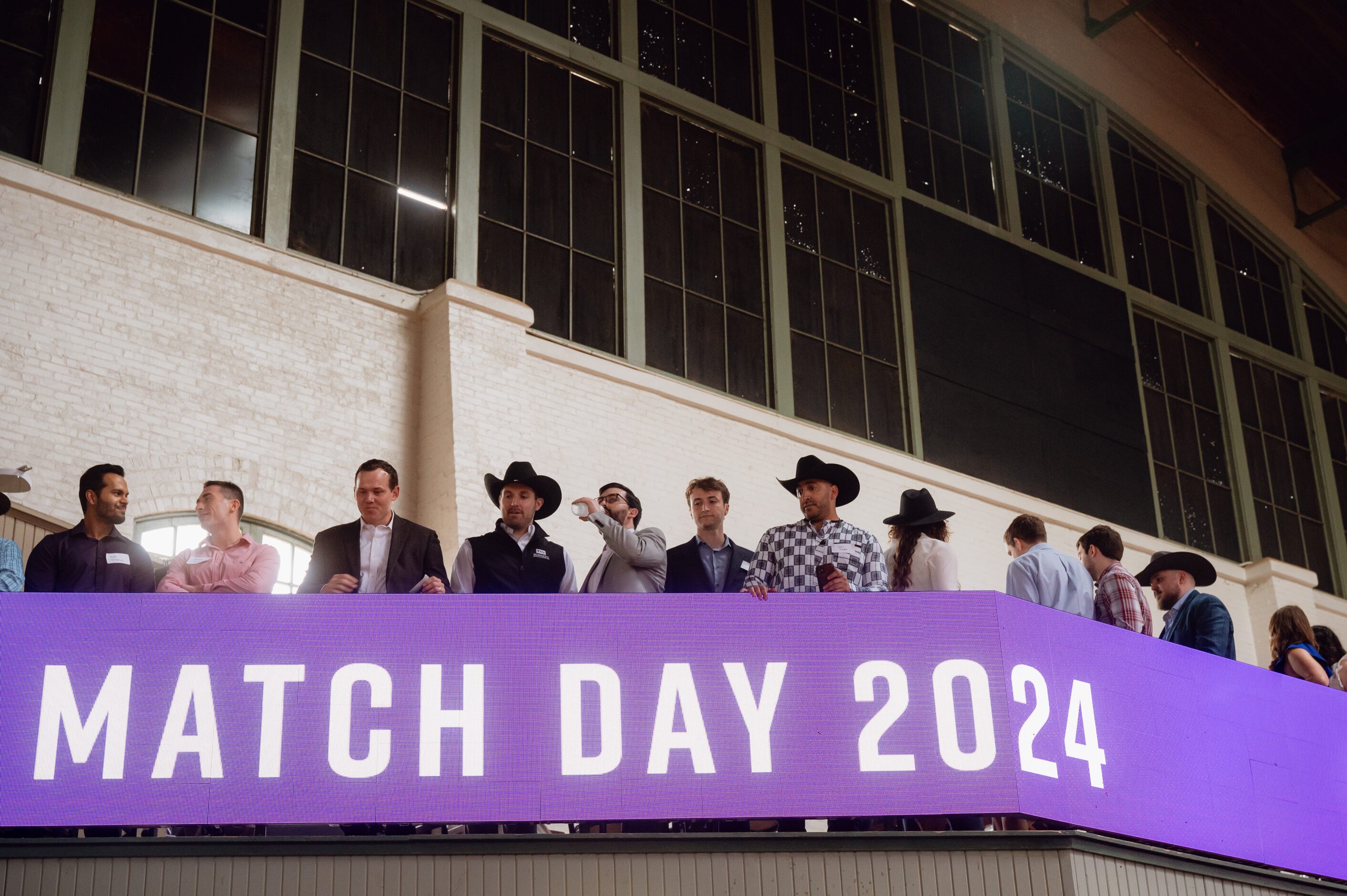 Students from the Anne Burnett Marion School of Medicine at Texas Christian University wait...