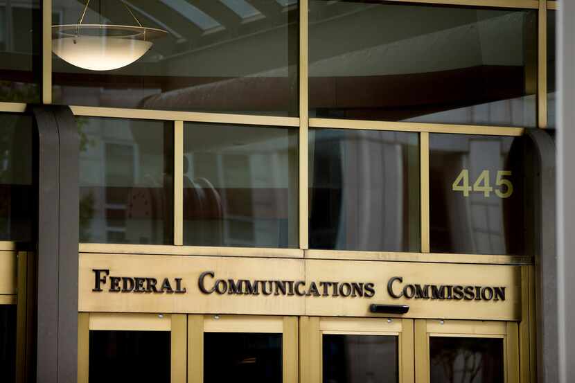 This June 19, 2015, file photo, shows the Federal Communications Commission building in...