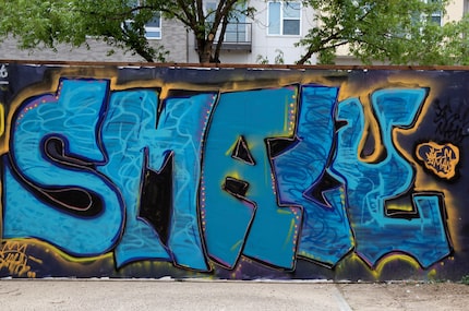 This mural in Trinity Groves' Art Park and beer garden was created by a 12-year-old boy who...