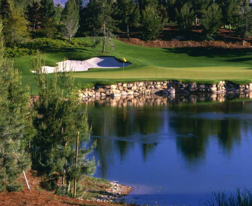Hole 6 at The Wynn Las Vegas is a tricky par 3 over the lake. The secluded golf course is...