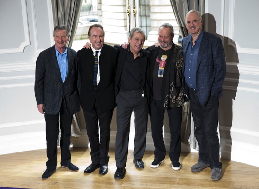 The surviving members of Monty Python comedy group -- from left, Michael Palin, Eric Idle,...