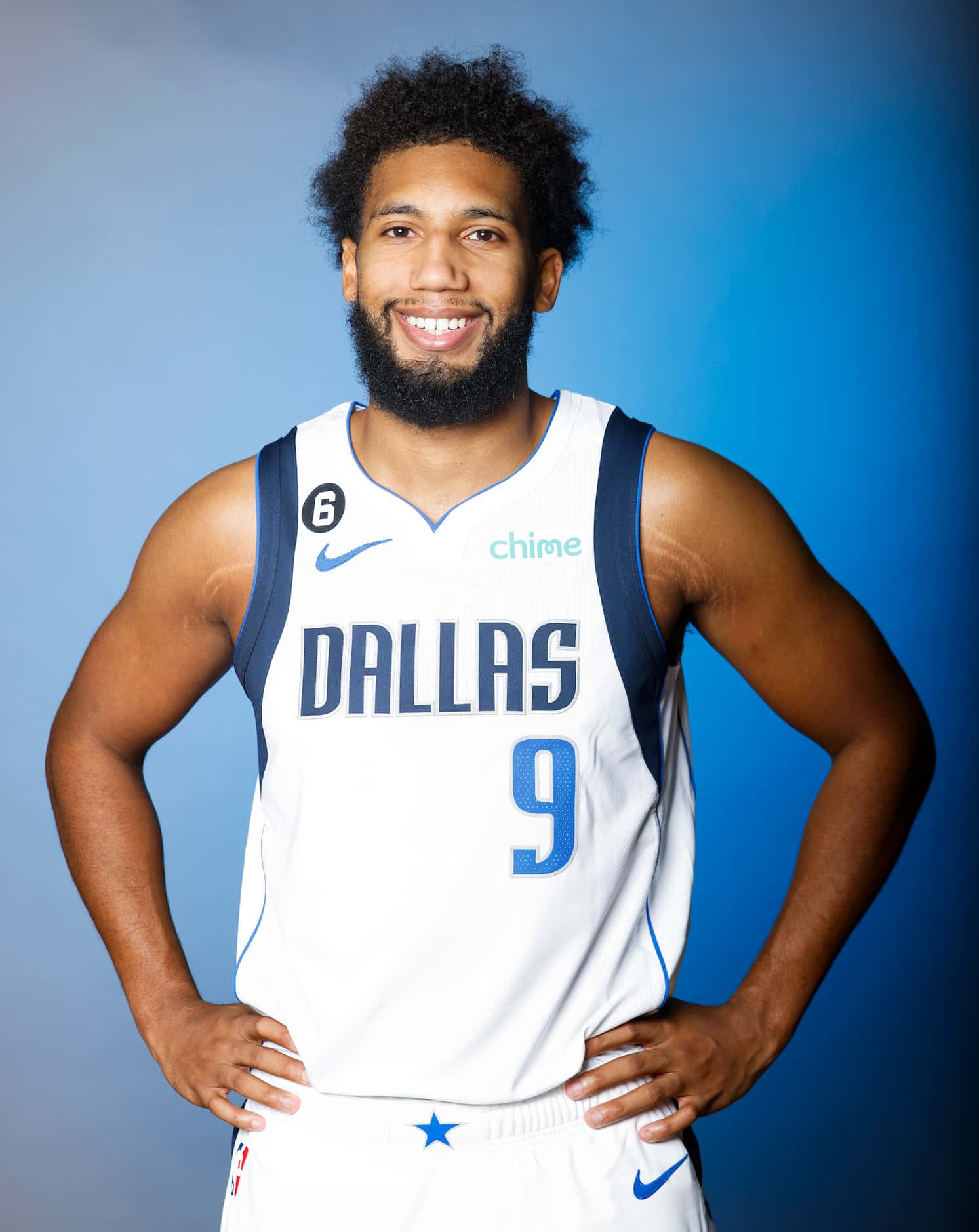 Dallas Mavericks’ Tyler Hall is photographed during the media day at American Airlines...