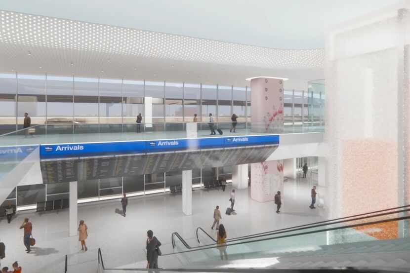 Video renderings show the updated and reconstructed Terminal C at DFW Airport. 