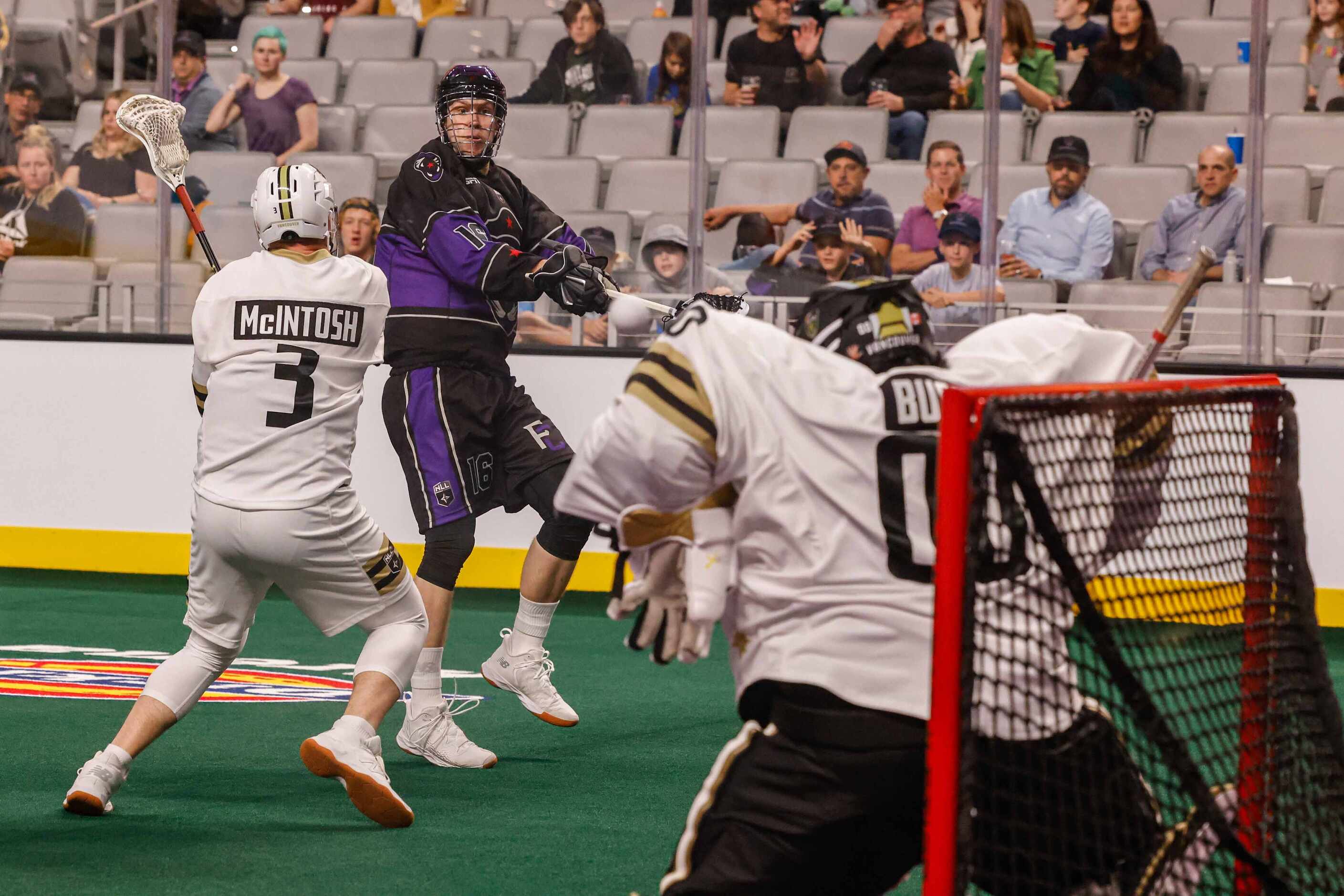 Panther City Mike Triolo (16) attemps for a goal against Vancouver Warriors during the first...