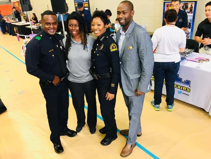 DPD community affairs director Joli Robinson (second from left) with, from left, Assistant...