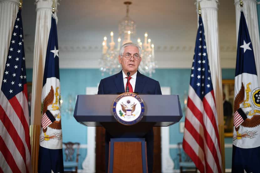 Secretary of State Rex Tillerson denied Wednesday he had considered resigning from Donald...