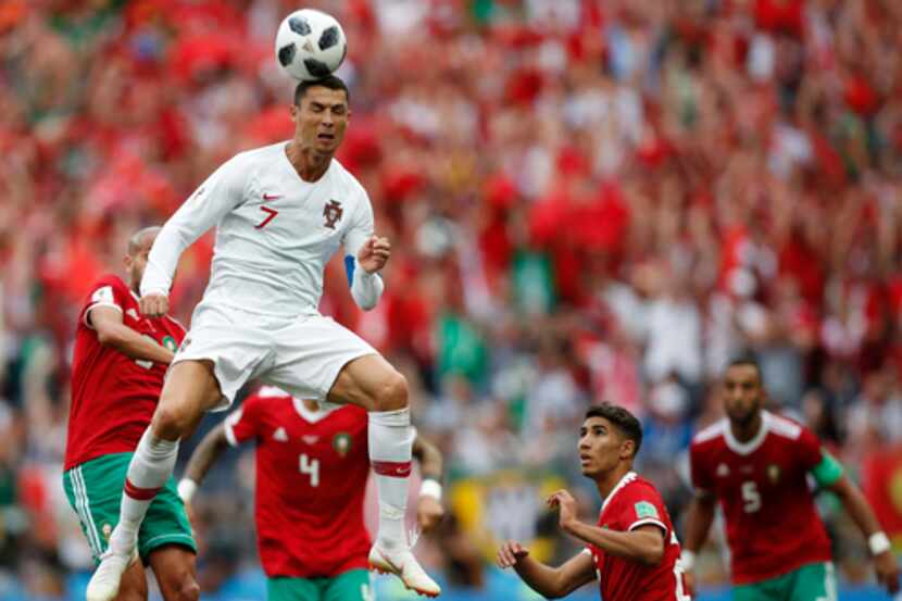 Cristiano Ronaldo anotó gol en el triunfo de Portugal  sobre Marruecos en Rusia 2018. Foto AP
