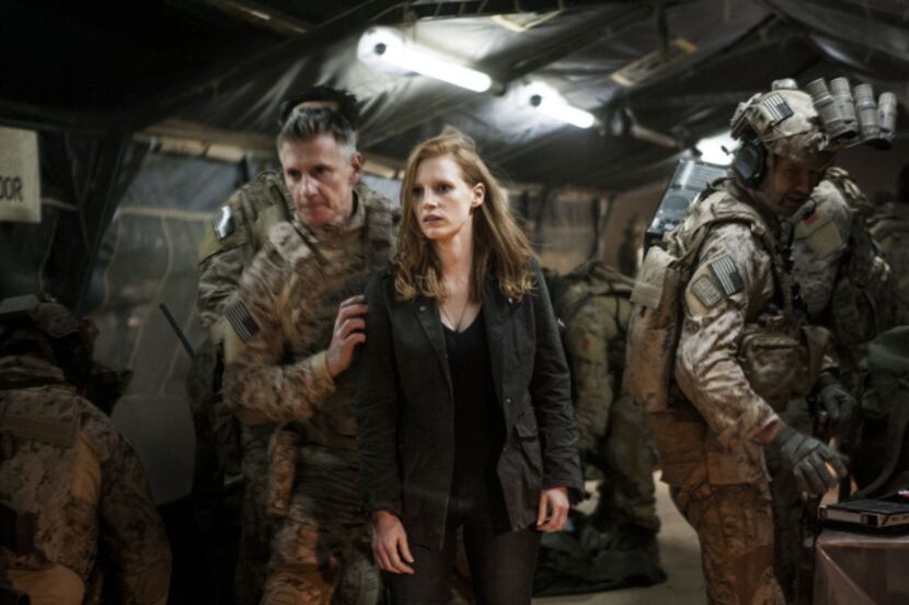 Stationed in a covert base overseas, Jessica Chastain (center) plays a member of the elite...