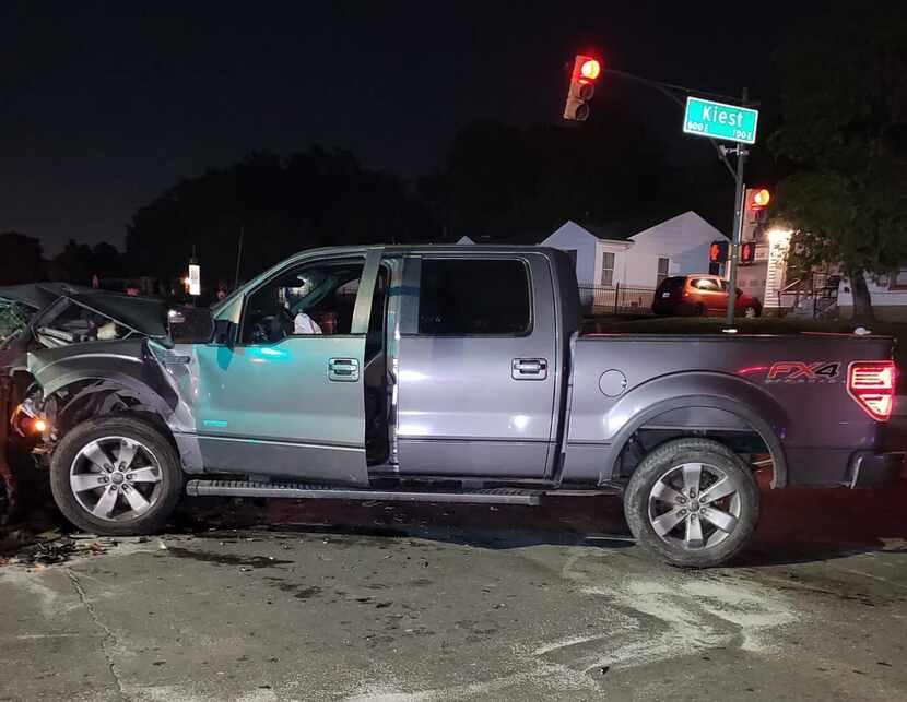 The suspect vehicle, a 2012 Ford F150 FX, in an Oct. 13 hit-and-run on Kiest Boulevard, and...