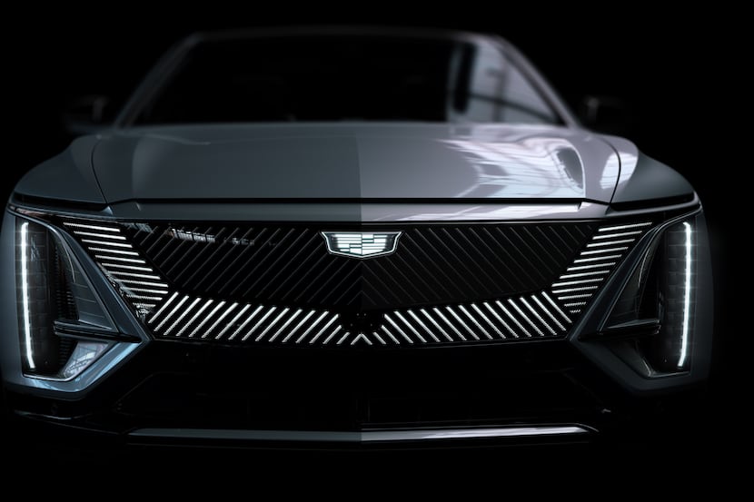 The 2023 Lyriq EV will be the first Cadillac with truly vertical headlamps.