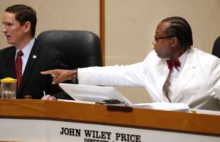 Dallas County Judge Clay Jenkins (left) and Commissioner John Wiley Price. Price is facing a...
