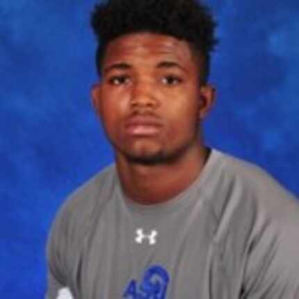  Christian Taylor in a photo for the Angelo State University football team