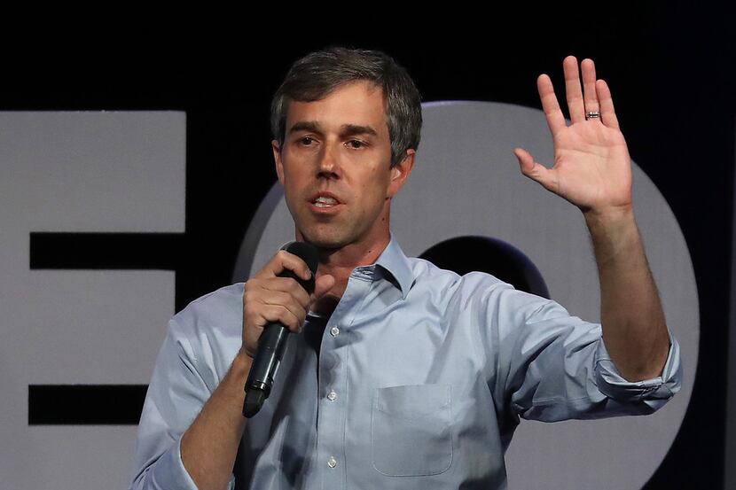 Beto O'Rourke speaks during the "We the People" summit featuring 2020 presidential...