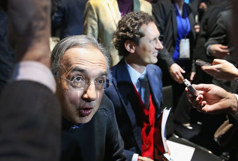 DETROIT, MI - JANUARY 13:  Sergio Marchionne (L), Chairman and CEO of Chrysler Group LLC,...