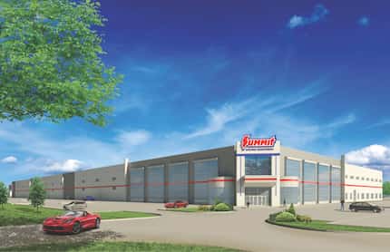 This is an illustration of what Arlington's Summit Racing Equipment warehouse could look like.