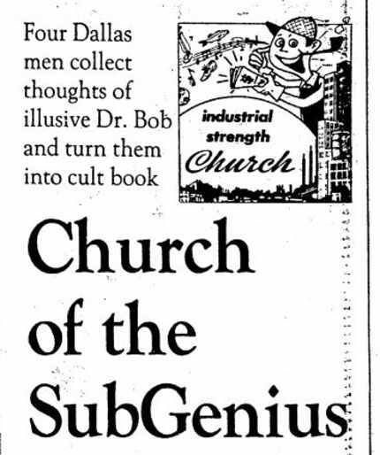 Snip from the article of August 31, 1983 about four Dallas men writing about the Church of...
