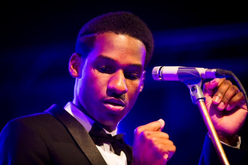 Leon Bridges performing at South Side Music Hall in May.