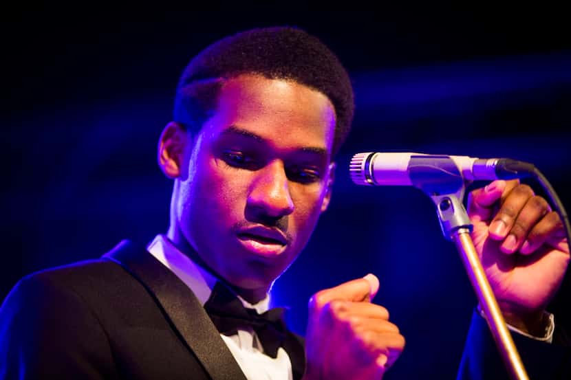 Leon Bridges performing at South Side Music Hall in May.