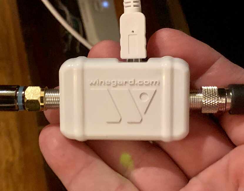 You connect the amplifier between the antenna and your TV. It is powered by a USB cable.