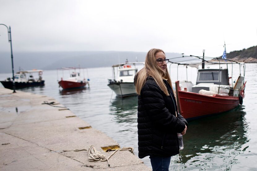 Elpida Hadjidaki, the first archaeologist to excavate the site, stands at the harbor of...