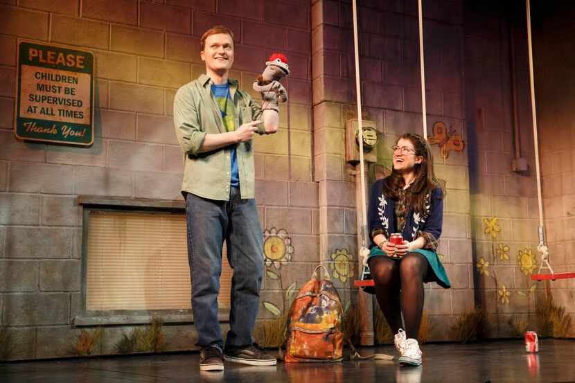 
Steven Boyer and Sarah Stiles in a scene from Robert Askins' HAND TO GOD on Broadway.
