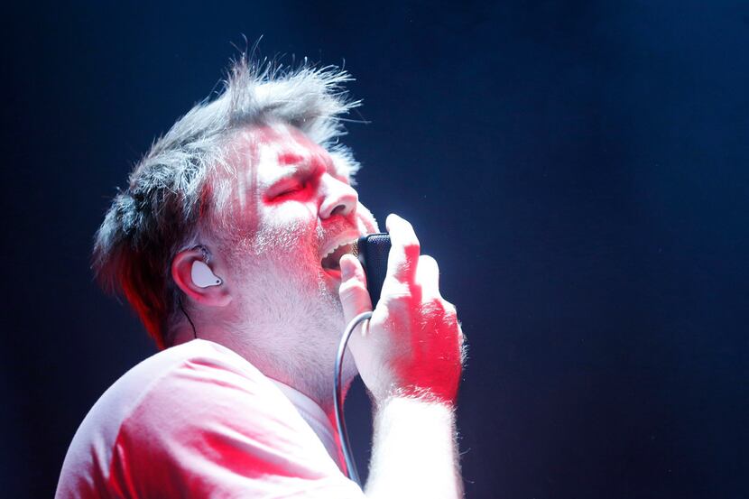 James Murphy of LCD Soundsystem performs at The Bomb Factory the night before Halloween....