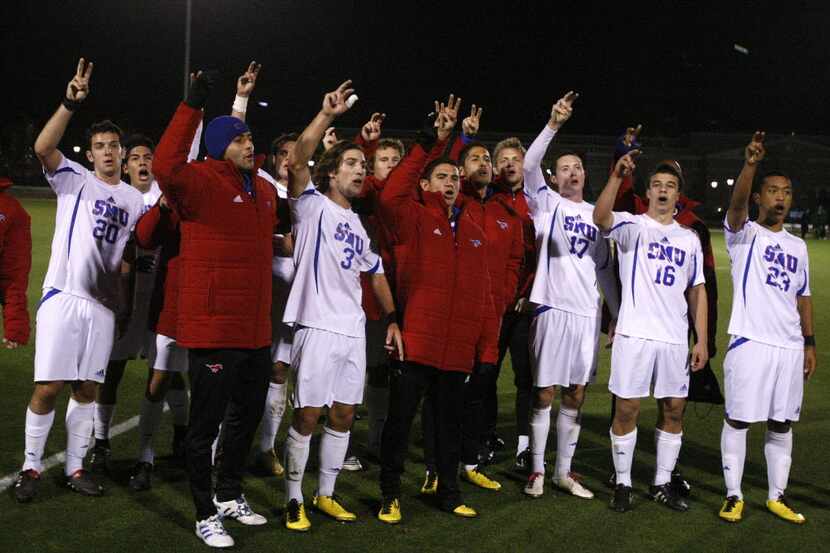 SMU soccer, pictured above after a College Cup match in 2010, hosts Utah Valley in the NCAA...