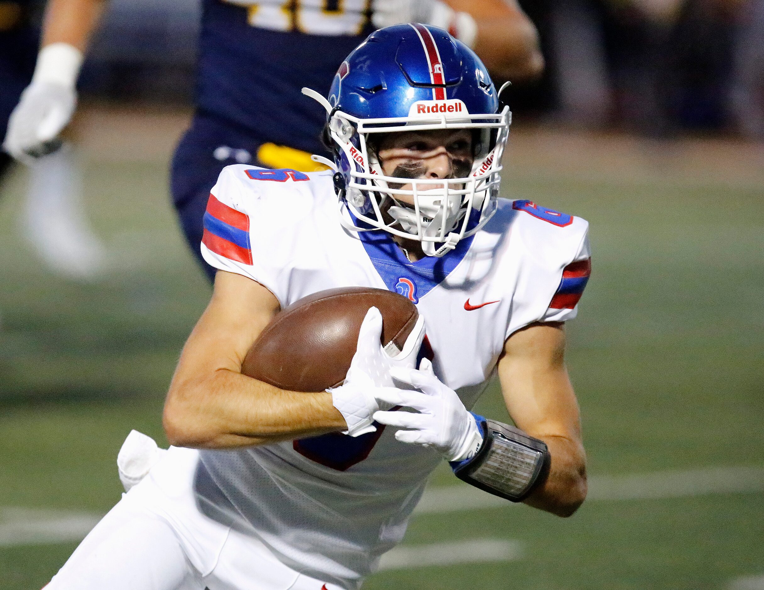 Trinity Christian Academy running back Kyle Causey (6) carries the football during the first...