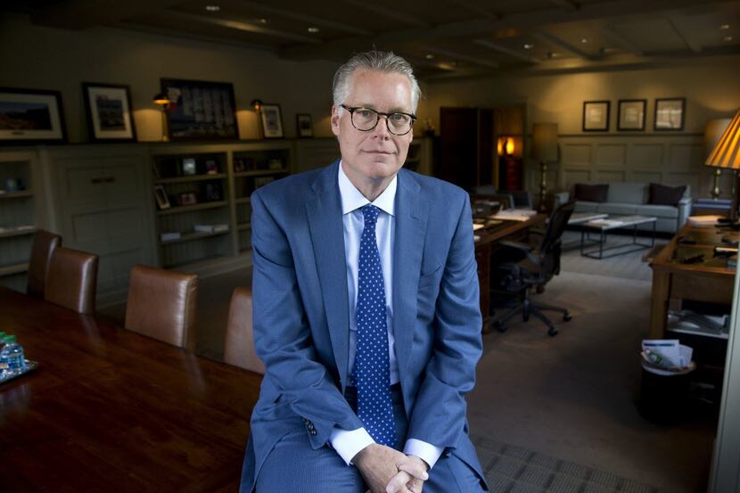 Delta Air Lines CEO Ed Bastian in his office at the company's headquarters in Atlanta.   (AP...