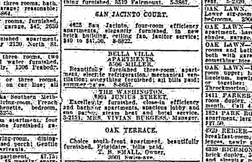 This ad appeared in the April 18, 1927, issue of The Dallas Morning News.