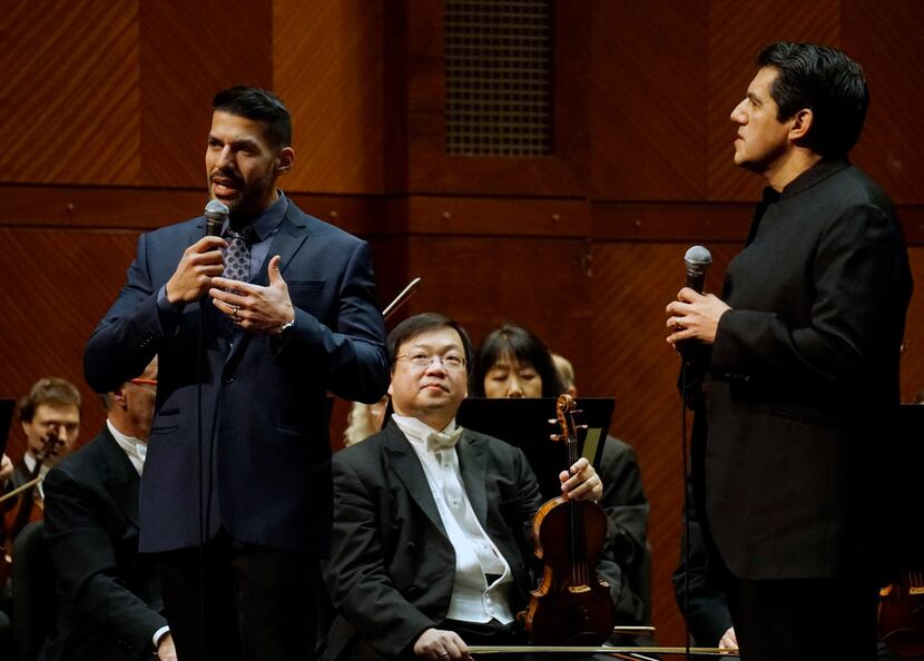 Composer Jimmy Lopez speaks with Fort Worth Symphony Orchestra Conductor Miguel Harth-Bedoya...