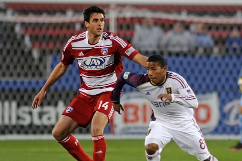 Defender George John (14, with Joao Plata of Real Salt Lake) and FCD haven't allowed a goal...