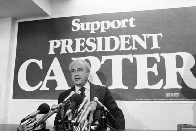 
President Jimmy Carter?s chief inflation fighter Robert Strauss Takes his seat in...