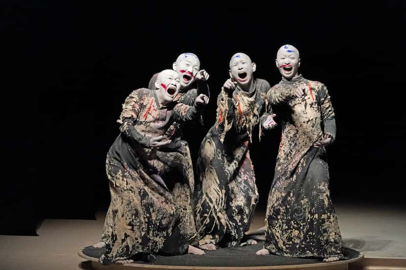 Second-generation Japanese Butoh group Sankai Juku in "KOSA: Between Two Mirrors," which...
