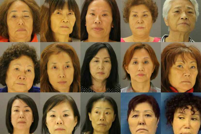 Those arrested were: Kwangsun Kang, 72; Un Hui Kamemoto, 55; In Cha Kennedy, 54; Yon Im...