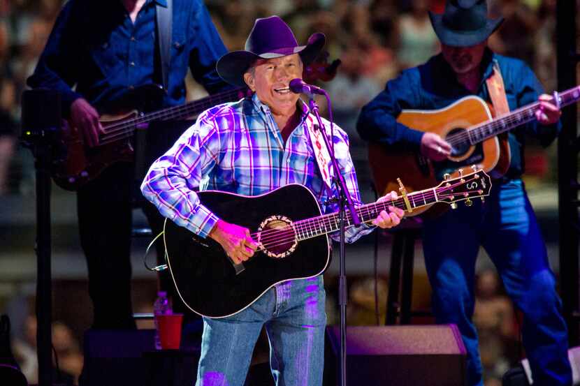 George Strait performed during what was billed as a farewell tour at AT&T Stadium in...