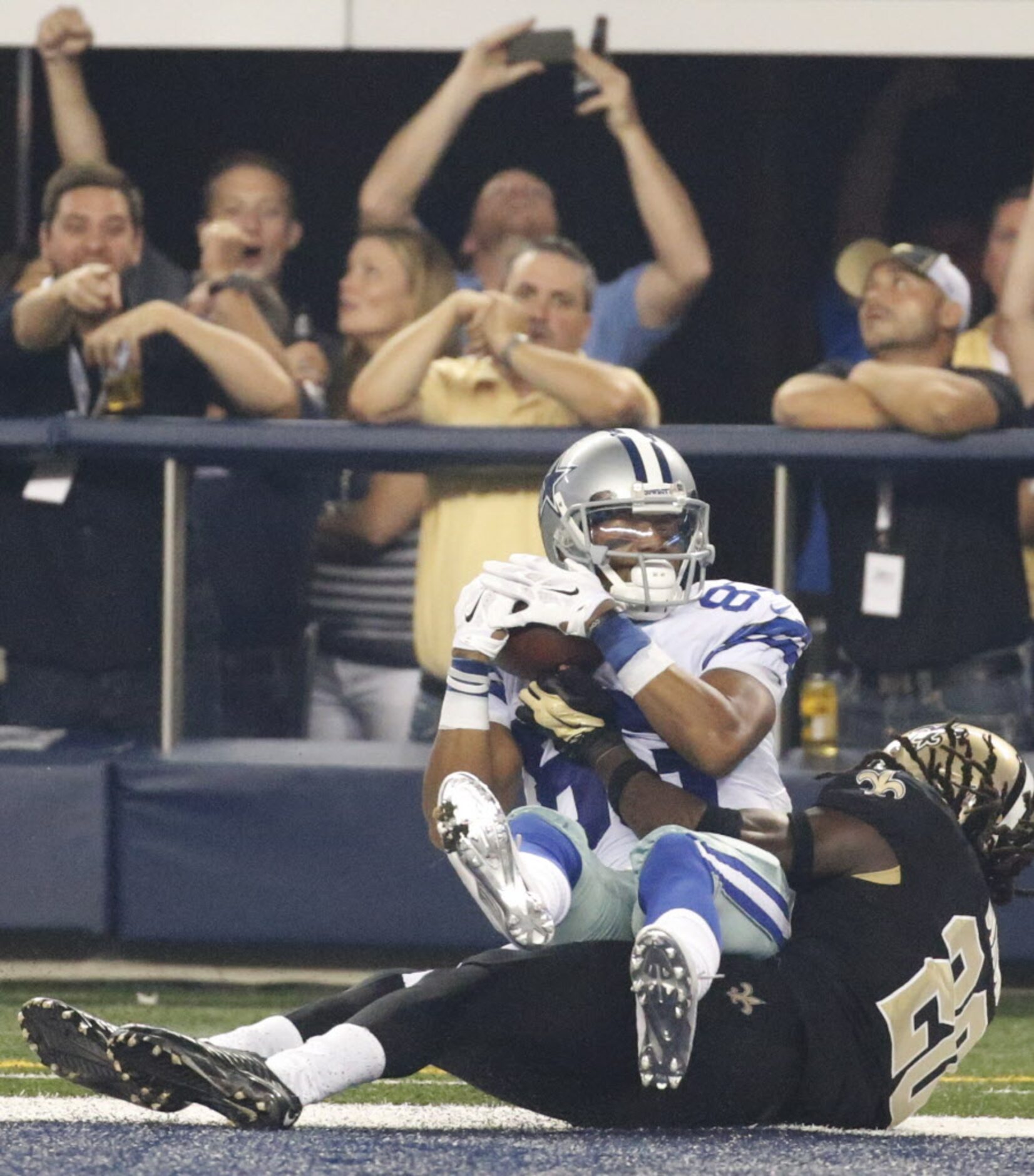 Dallas Cowboys wide receiver Terrance Williams (83) catches a second quarter touchdown pass...