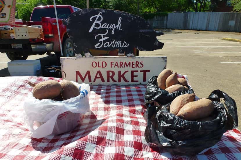 Sweet potatoes from Baugh Farms in Canton at Oak Cliff Lions Club Farmers Market.
