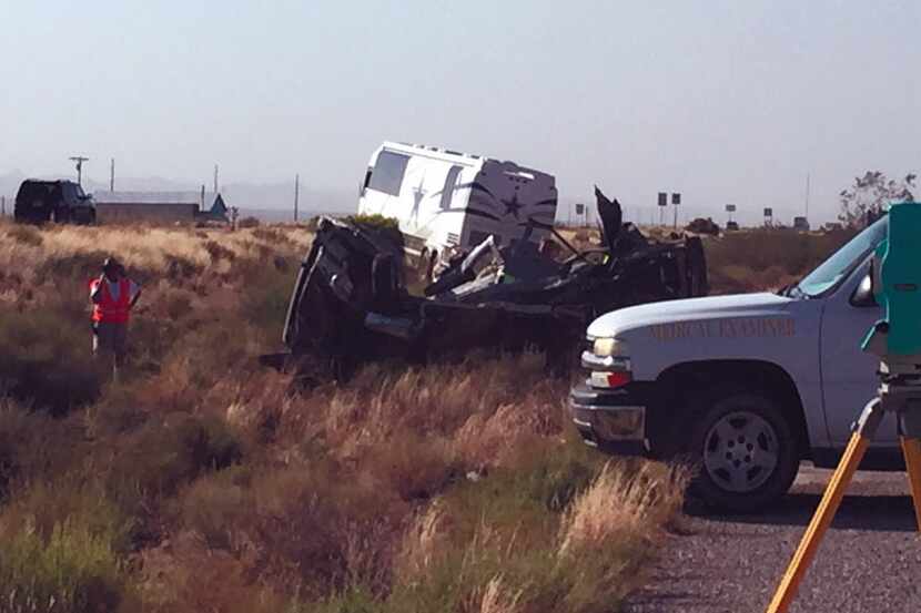The bus crash happened Sunday on a highway in northwest Arizona. (Cody Davis/Kingman Daily...