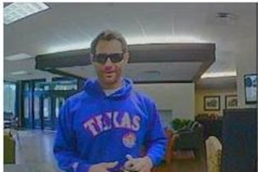  Surveillance footage of a man police say attempted to rob a Fort Worth bank on Wednesday.